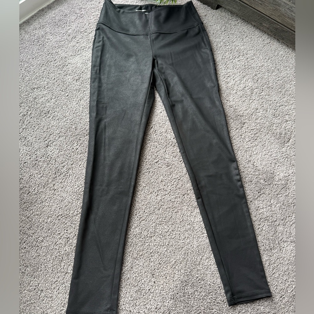 Seven7 Black Faux Leather Leggings